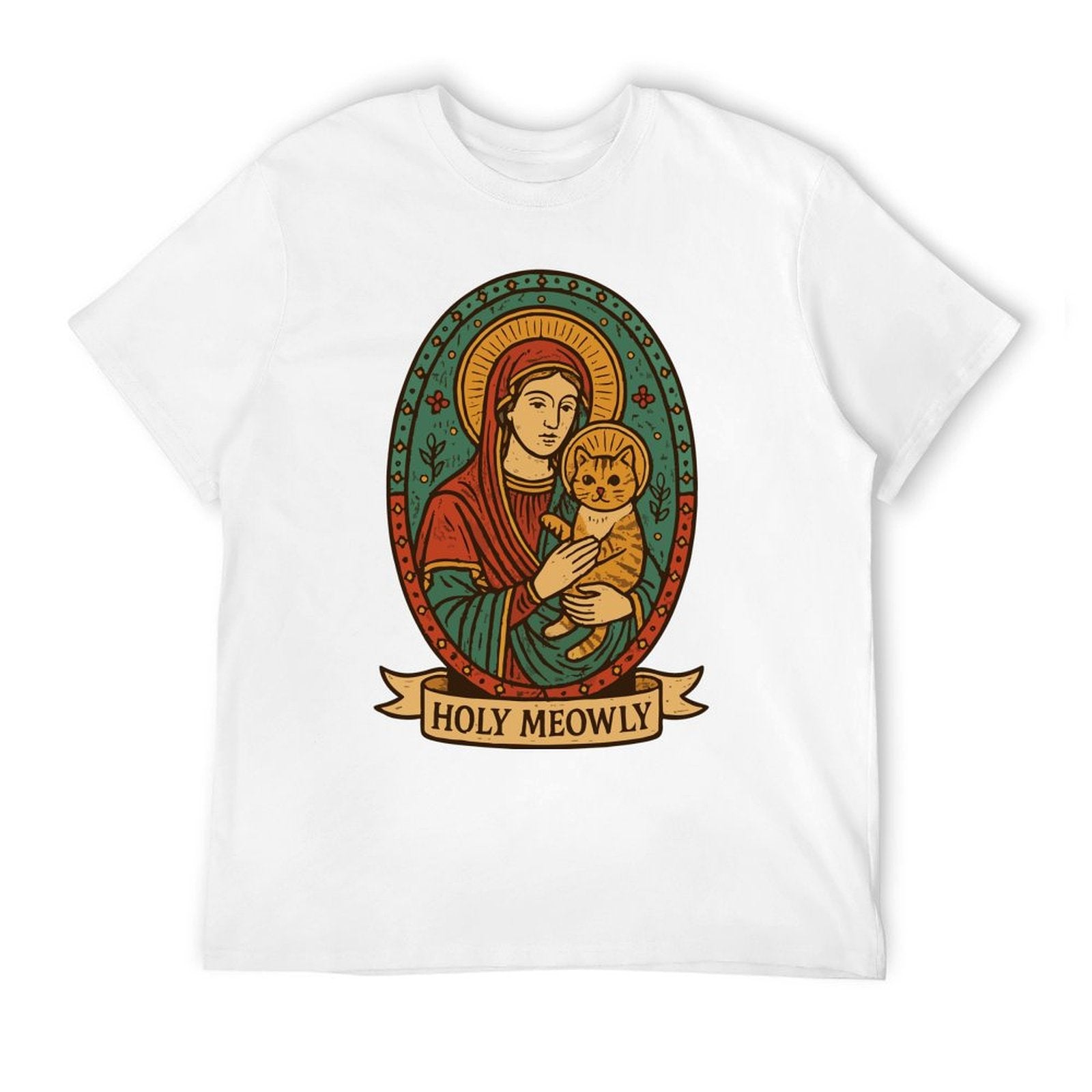 Graphic tee [holy meowly cat meme ] funny t-shirt Unisex gift idea holiday vibe Xmas gift