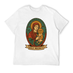 Graphic tee [holy meowly cat meme ] funny t-shirt Unisex gift idea holiday vibe Xmas gift
