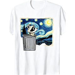 Cute Raccoon Starry Sky Panda T-Shirt