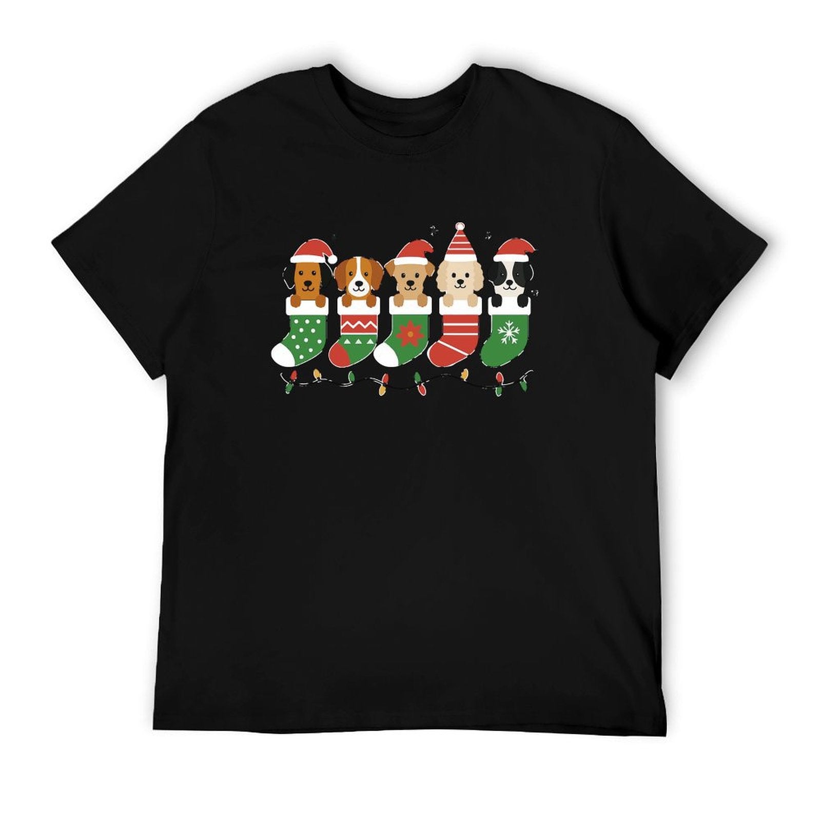 Graphic tee [cute dogs in socks] funny t-shirt Unisex gift idea holiday vibe Xmas gift