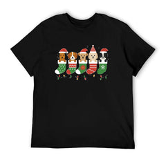 Graphic tee [cute dogs in socks] funny t-shirt Unisex gift idea holiday vibe Xmas gift
