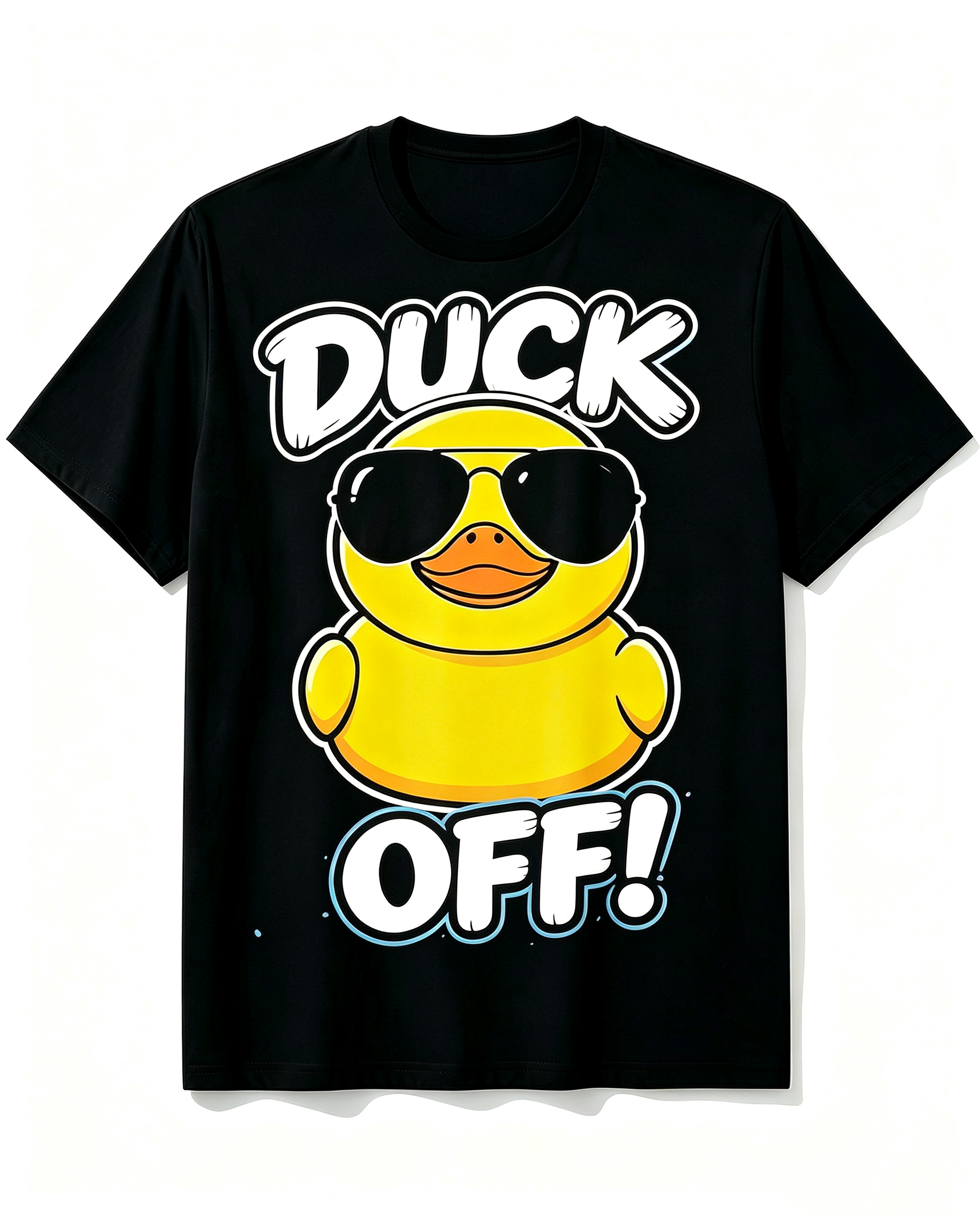 Unisex Cool Sunglasses Rubber Duck Graphic T‑Shirt, Fun Street Cartoon Duck Print Casual Crew Neck Short Sleeve Novelty Tee for Men Women Adults