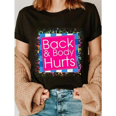 Back Body Hurts Funny Workout Gym Meme Parody T-Shirt
