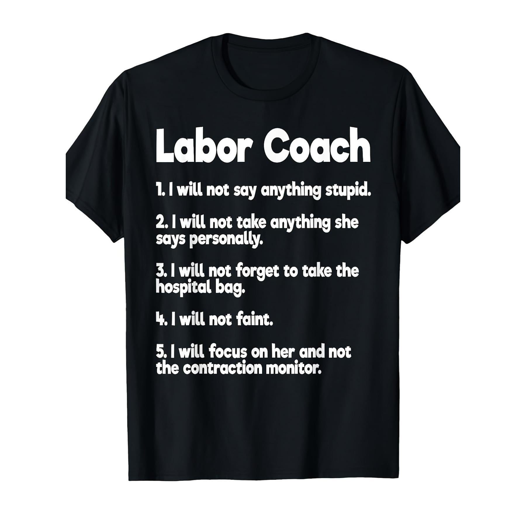 Birth Partner Rules Funny Expectant Dad T-Shirt - Hospital Humor for New Parents, Unisex Baby Shower Gift Tee