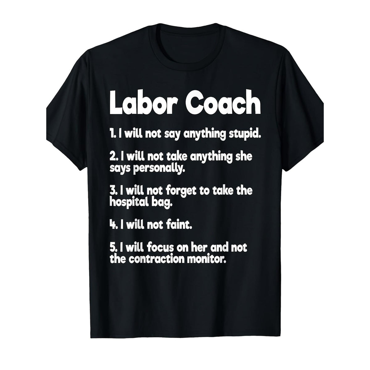 Birth Partner Rules Funny Expectant Dad T-Shirt - Hospital Humor for New Parents, Unisex Baby Shower Gift Tee