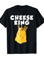 Men'S Fun Cheese Design T-Shirt Who Love Dairy Products And Cheese
