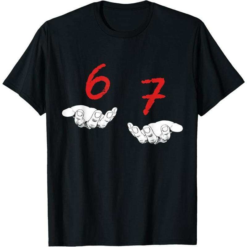 Funny Hands Six Seven 6 7 Meme T-Shirt