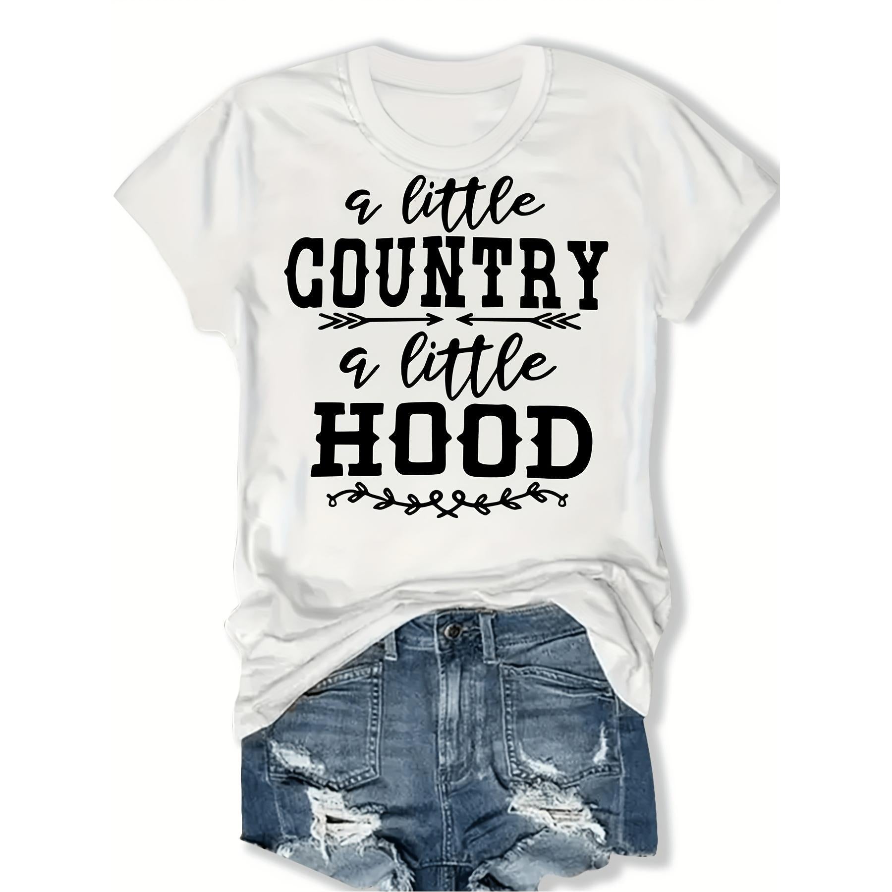 “Little Country Little Hood” Vintage Western Tee – Unisex Country Graphic Shirt, Soft Casual Crewneck Top