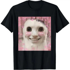 100% Goofy Ahh Cat Meme Dank Cursed Weirdcore Cringey Banana Cat T-Shirt Golf Gift T-Shirt For Men And Women