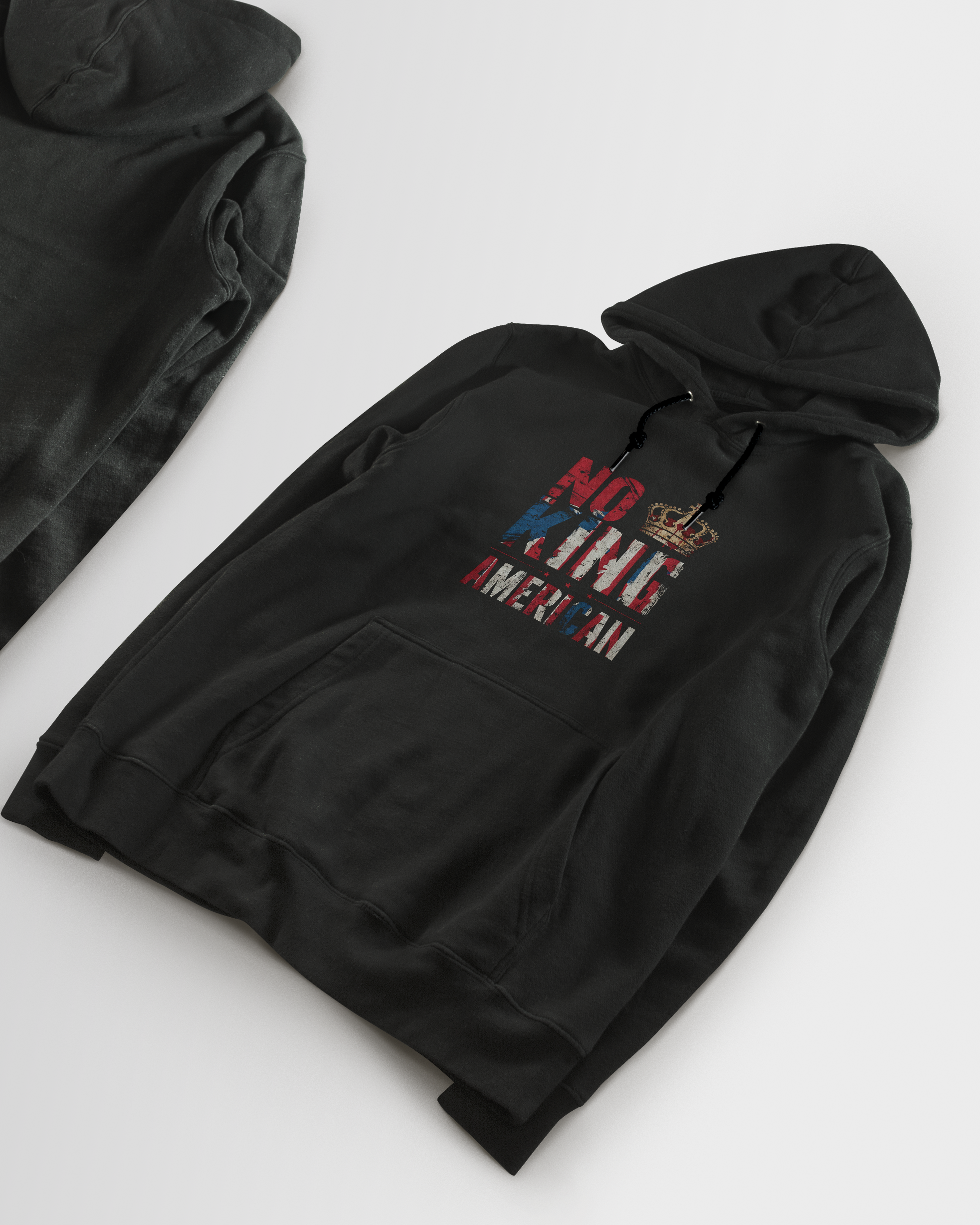 DIYANYONE Original Cotton Hoodie: NO KING AMERICAN Grunge Graphic