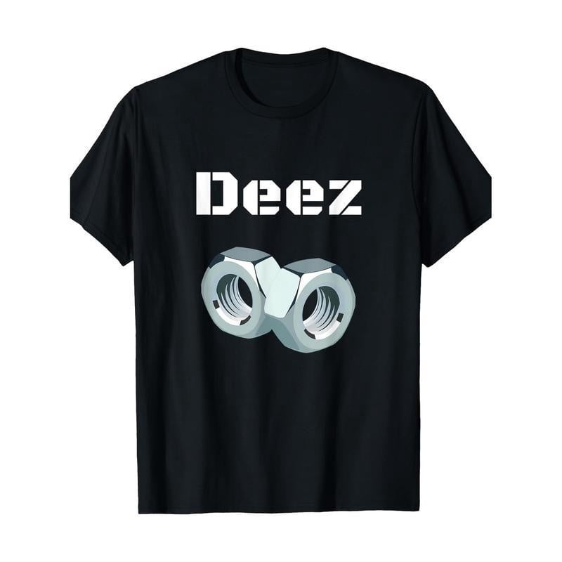 100% Cotton Funny "Deez Nuts" Graphic T-Shirt