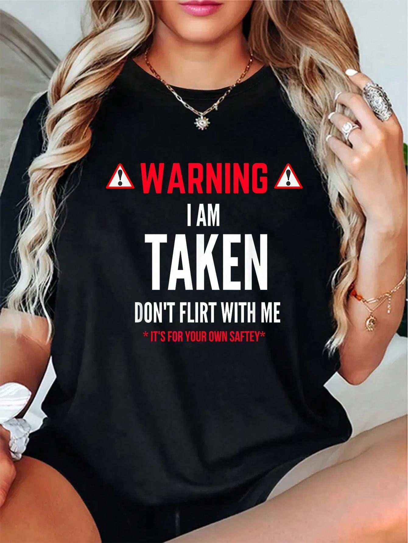 100% Cotton Funny Gift I'm Taken T-Shirt For Men - Don't With Me T-Shirt