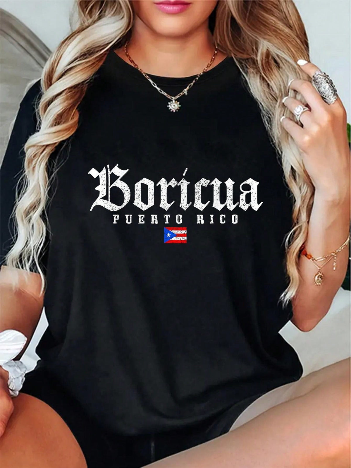 100% Cotton Puerto Rico Boricua Vintage Puerto Rican Flag Pride T-Shirt