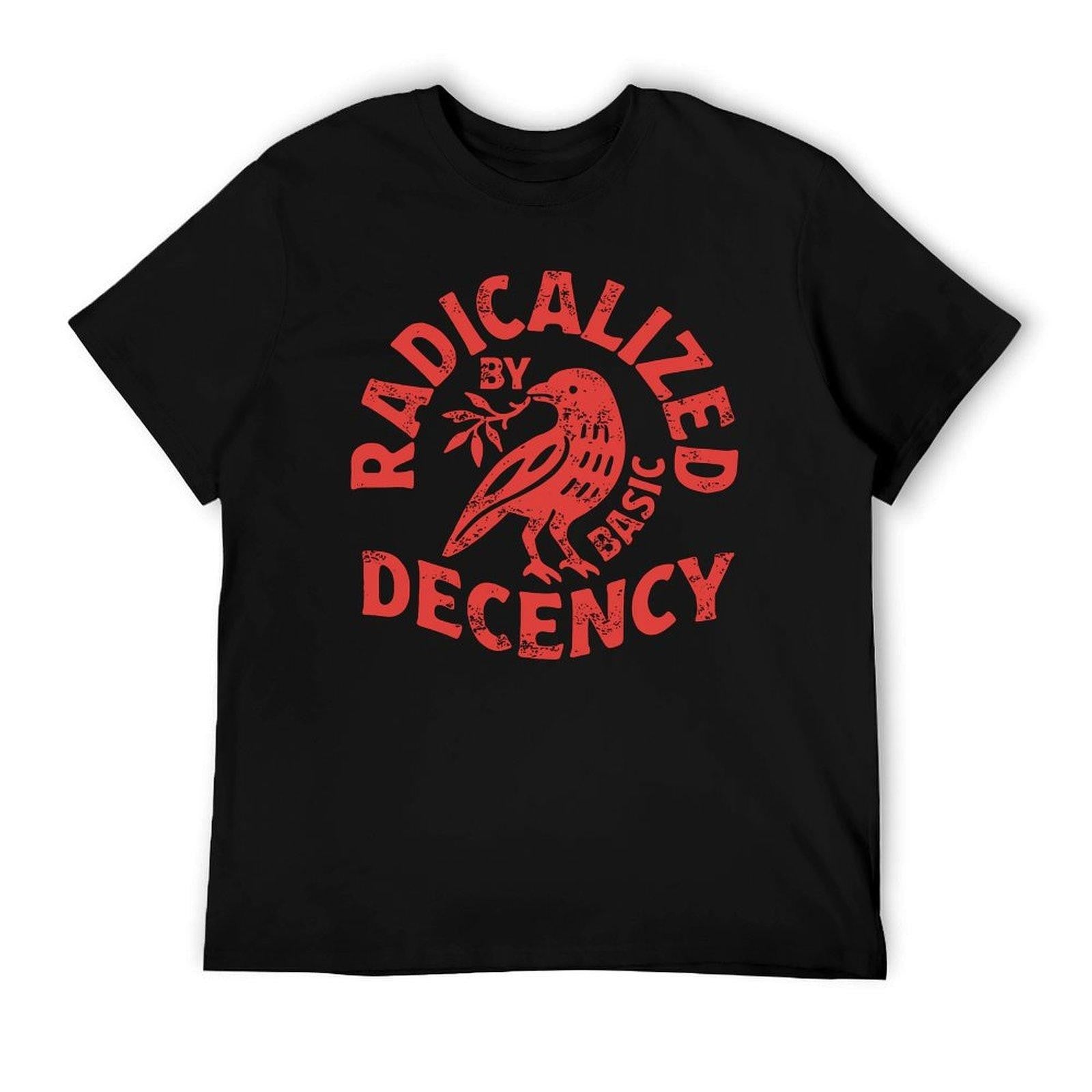 Vintage Wash Radicalized By Basic Decency Unisex T-Shirt - Social Commentary Graphic Tee, Peace Dove Print