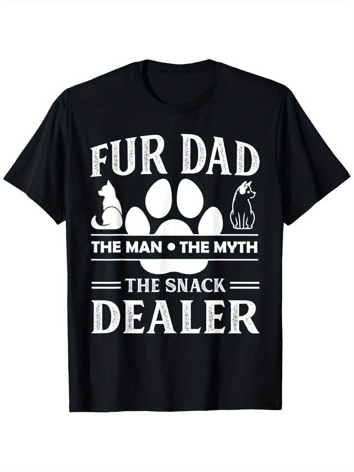 Pet Dad Snack Vendor Paw Prints Cat Dog Love Fathers Day Gift Animal Lover Tee
