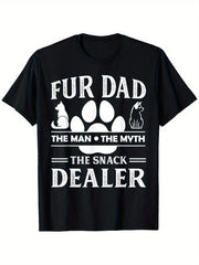 Pet Dad Snack Vendor Paw Prints Cat Dog Love Fathers Day Gift Animal Lover Tee