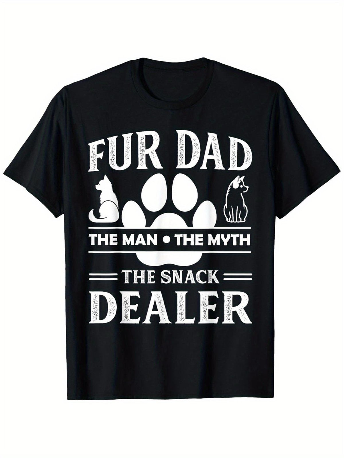Pet Dad Snack Vendor Paw Prints Cat Dog Love Fathers Day Gift Animal Lover Tee