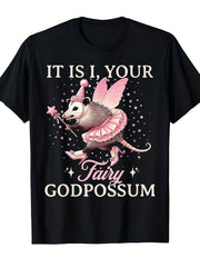 Fairy Godpossum Whimsical Spirit Animal Possum Funny Casual Trendy Unisex Tee