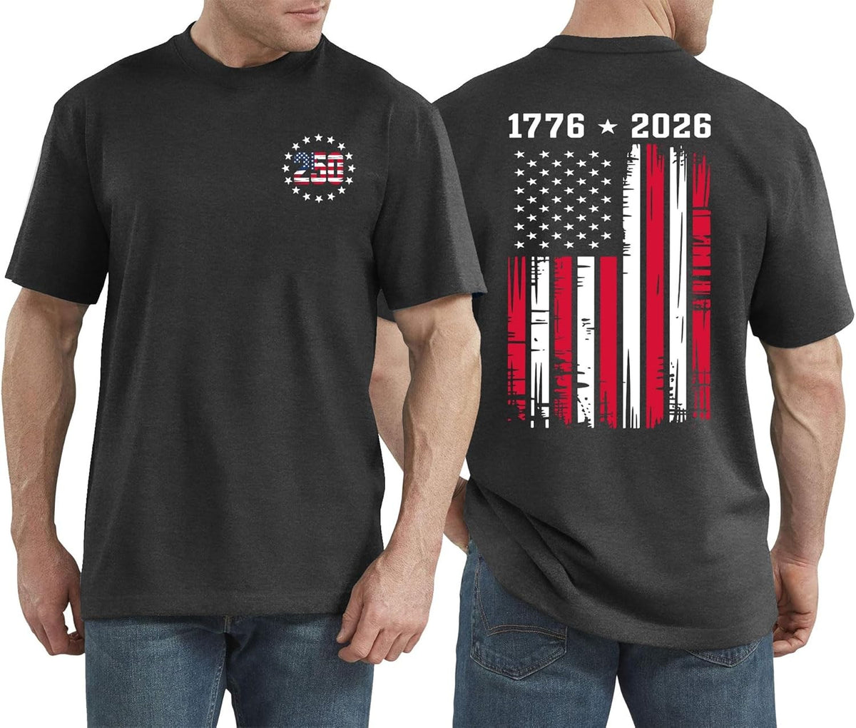 250 Years American Flag 1776 2026 USA Patriotic July Fourth Graphic Unisex Shirt