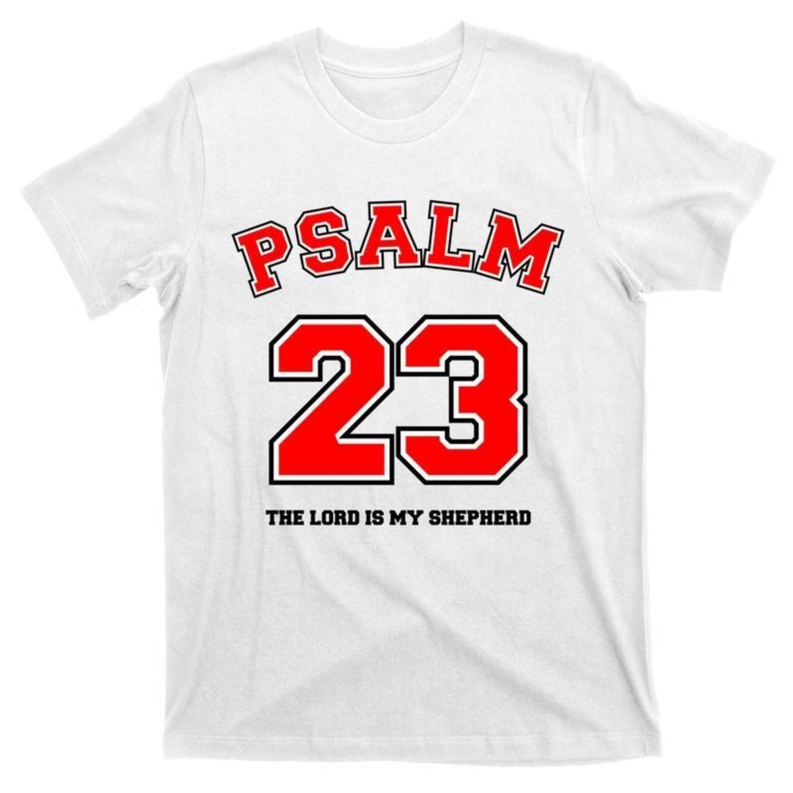 Psalm 23 The Lord My Shepherd Bible Verse Christian Jesus Faith Jersey T-Shirt
