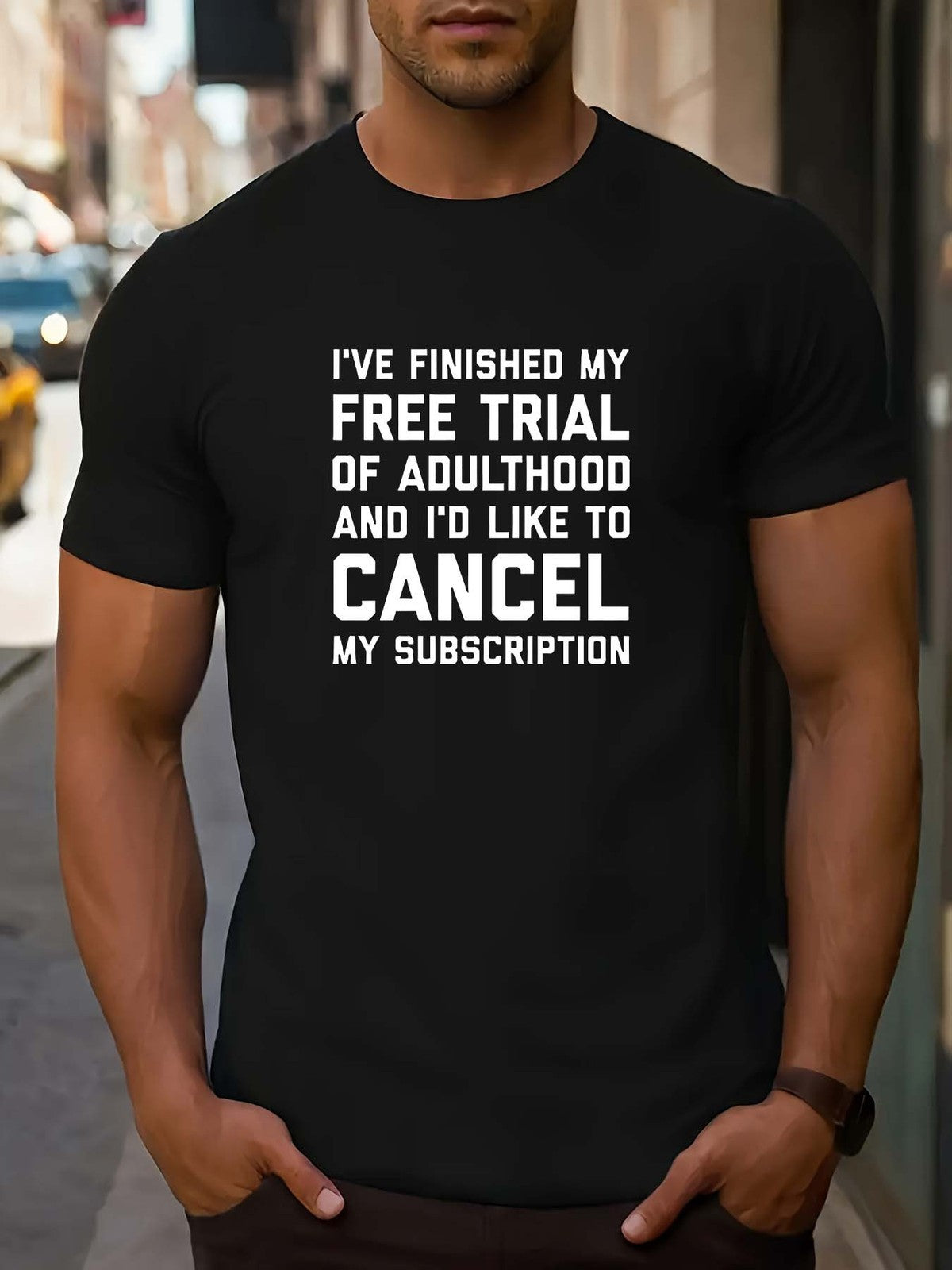 Adulting Cancellation Funny Quote Casual Crew Neck Regular Fit Unisex Tee