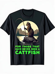 Never Seen A Catfish Funny Meme Fishing Humor Pun Outdoor Casual Gift Unisex Tee
