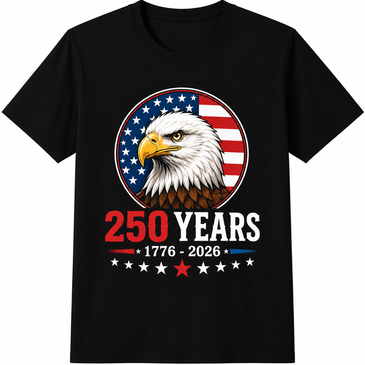America 250 years Bald Eagle Flag Patriotic 4th July Independence Gift UnisexTee