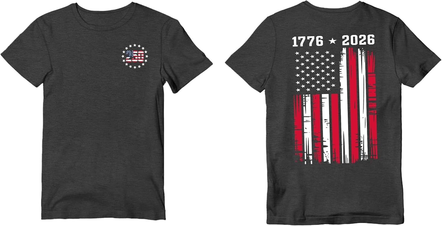 250 Years American Flag 1776 2026 USA Patriotic July Fourth Graphic Unisex Shirt
