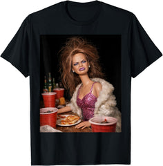 Funny Distressed Party Doll Face Meme Vintage 90s Retro Graphic Unisex Shirt