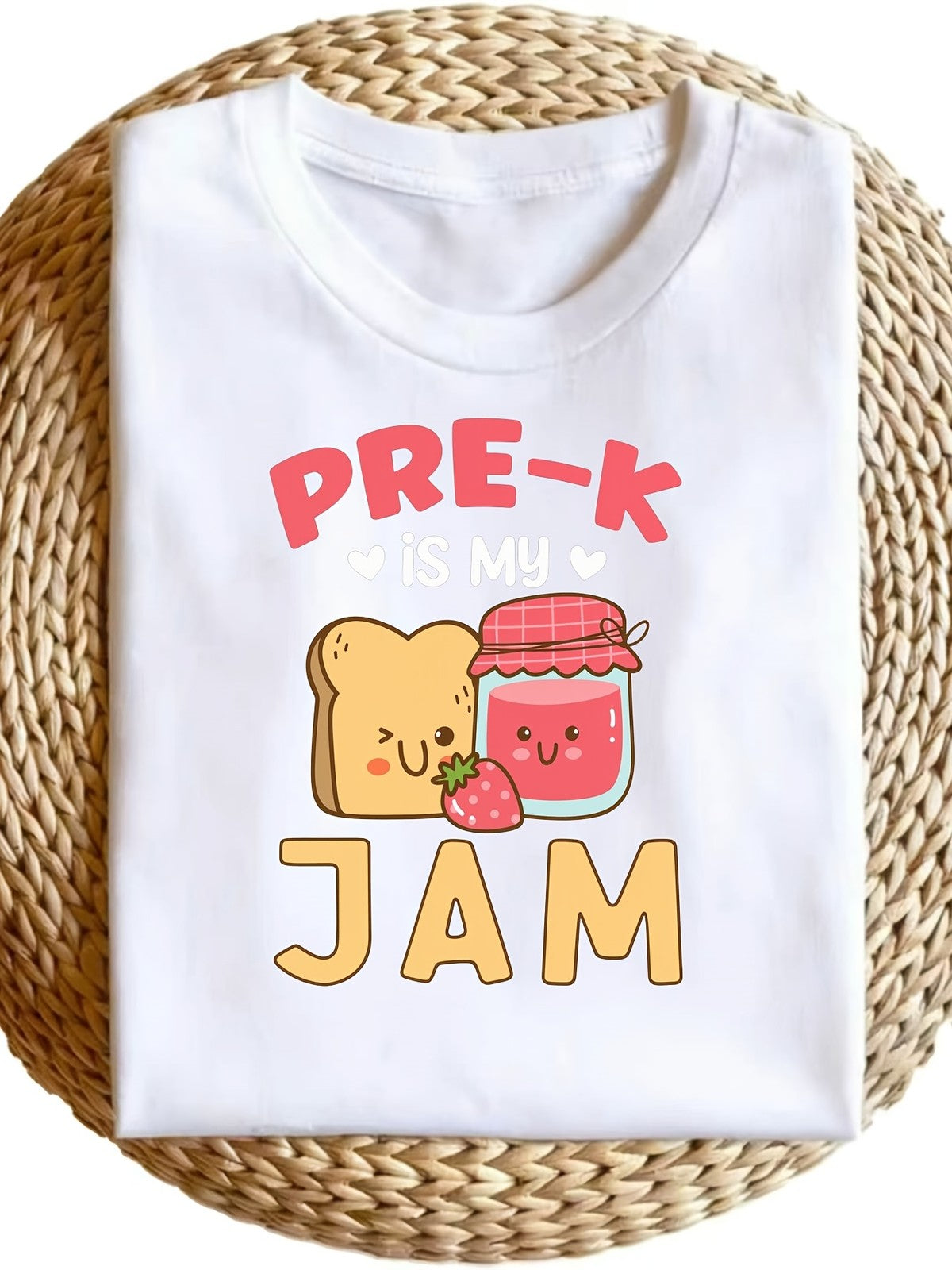 Pre K Is My Jam Funny Preschool Teacher Parent Toast Strawberry Retro Unisex Tee