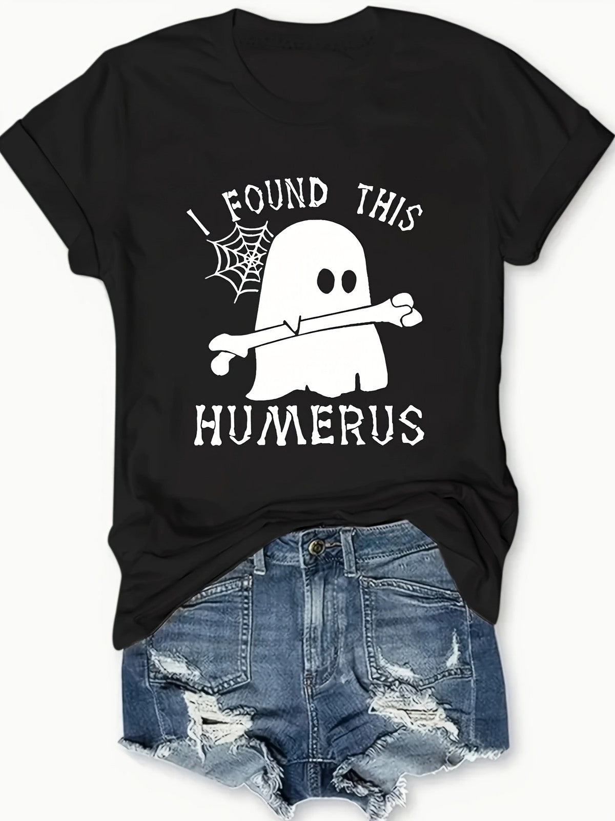 Funny I Found This Humerus Skeleton Print Halloween Casual top Gift Unisex shirt
