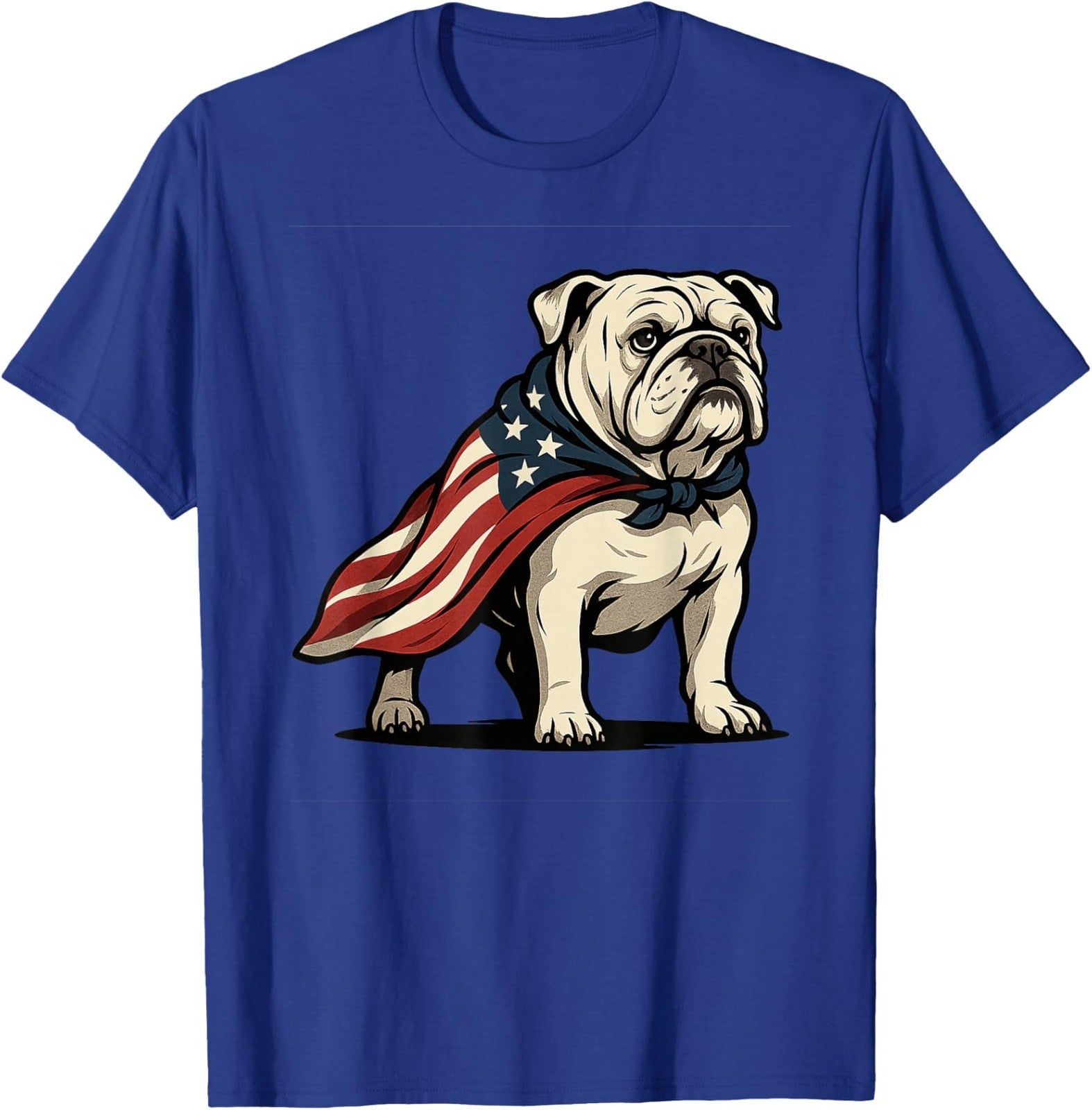 Patriotic Bulldog 4th Of July Funny Dog Lover Flag Independence Day Unisex Tee