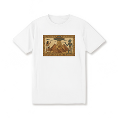 Ancient Egypt Alien UFO Pyramid Conspiracy Theory Graphic Unisex T-Shirt