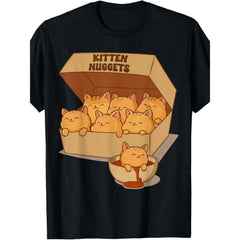 Kitten Nuggets Funny Cat Lover Fast Food Parody Cute Streetwear Gift Unisex Tee