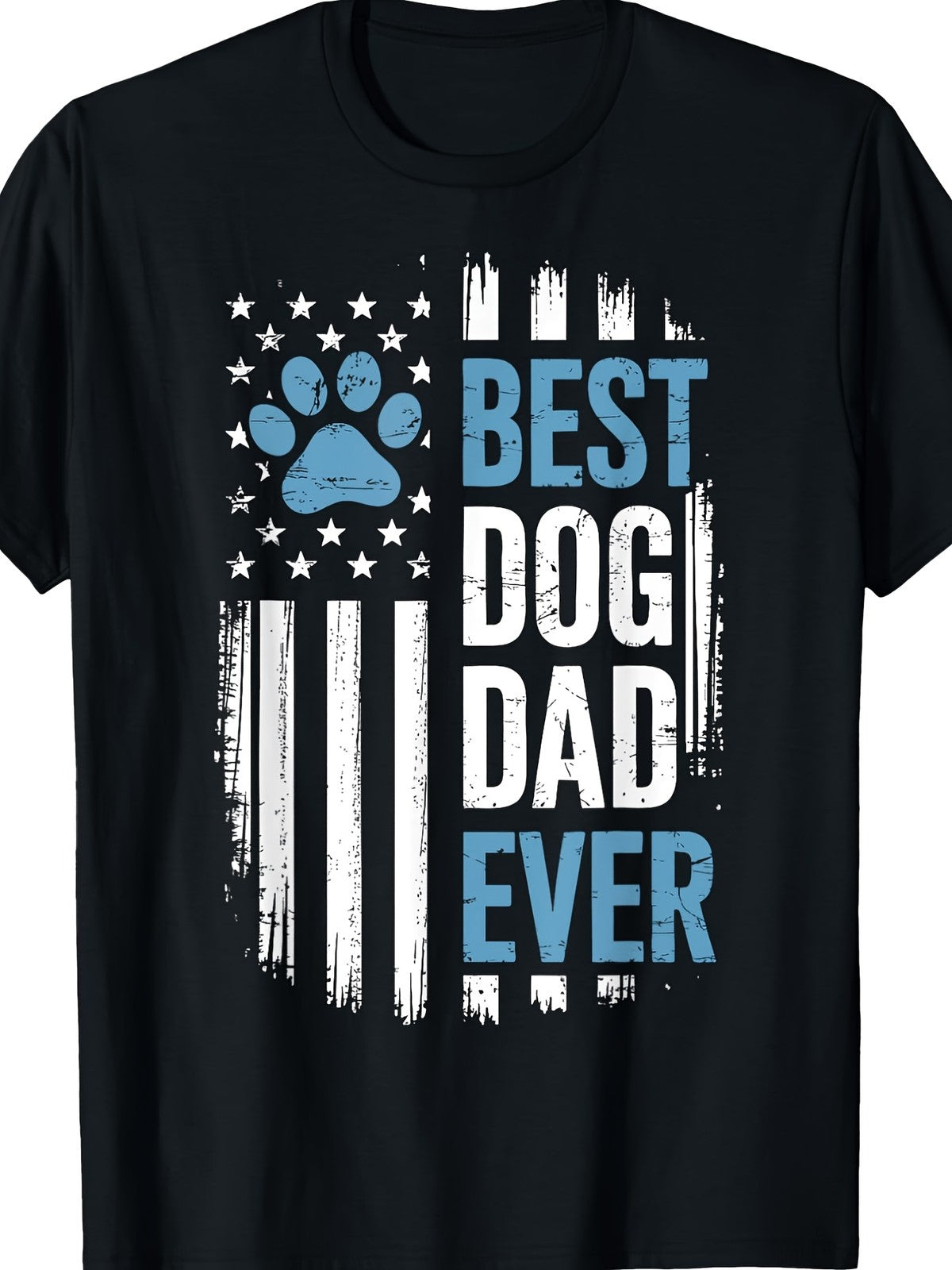 Best Dog Dad Ever USA American Flag Puppy Lover Fathers Day Gift Unisex Tee