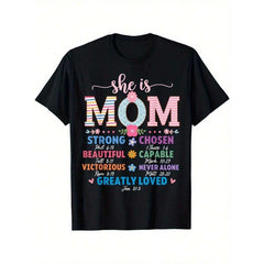 She Is Mom Christian Strong Capable Bible Verse Mothers Day Unisex Tee