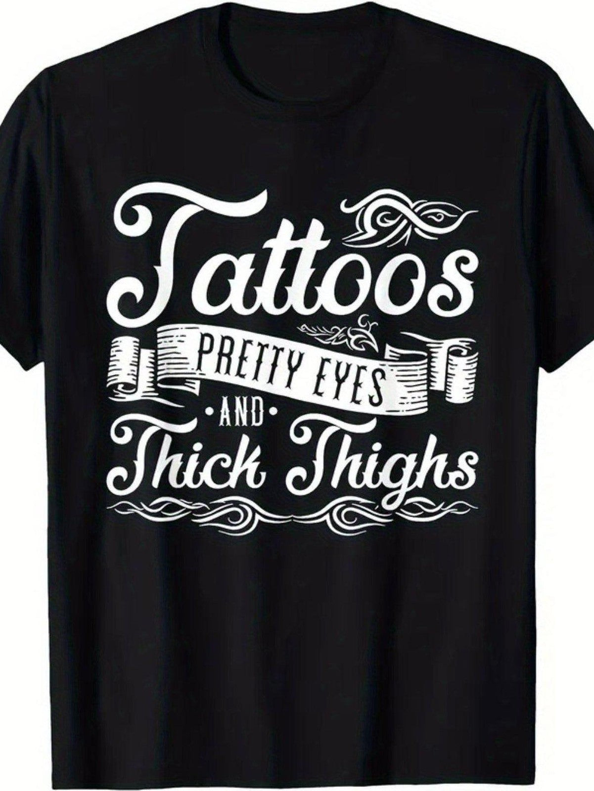 Pretty Eyes Thick Thighs Plus Size Casual Streetwear Body Positive Unisex Tee