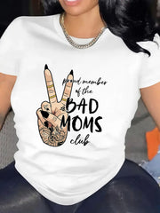 Bad Moms Club Proud Member Funny Sarcastic Humor Casual Trendy Gift Unisex Tee
