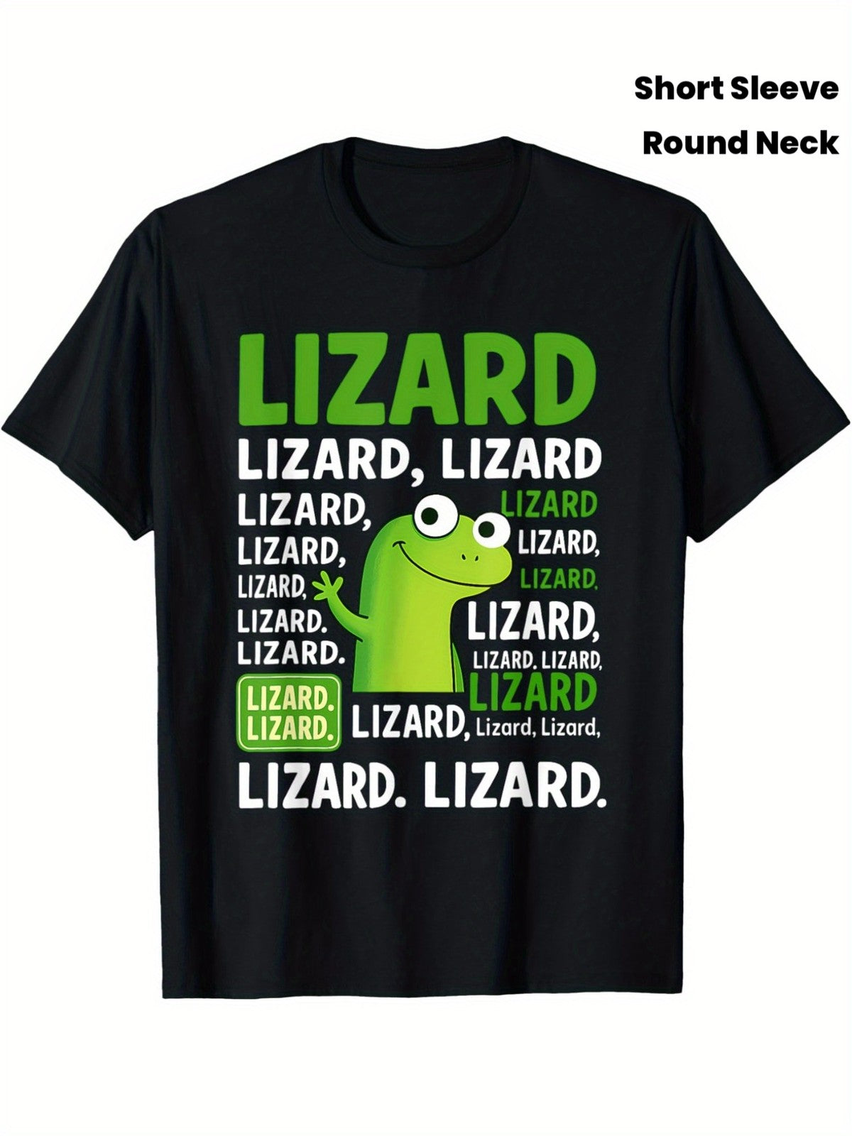 Lizard Meme Funny Weirdcore Animal Casual Short Sleeve Cotton Gift Unisex Tee
