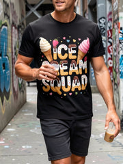 Ice Cream Squad Cute Summer Casual Gift Birthday Party Trendy Fun Unisex Tee