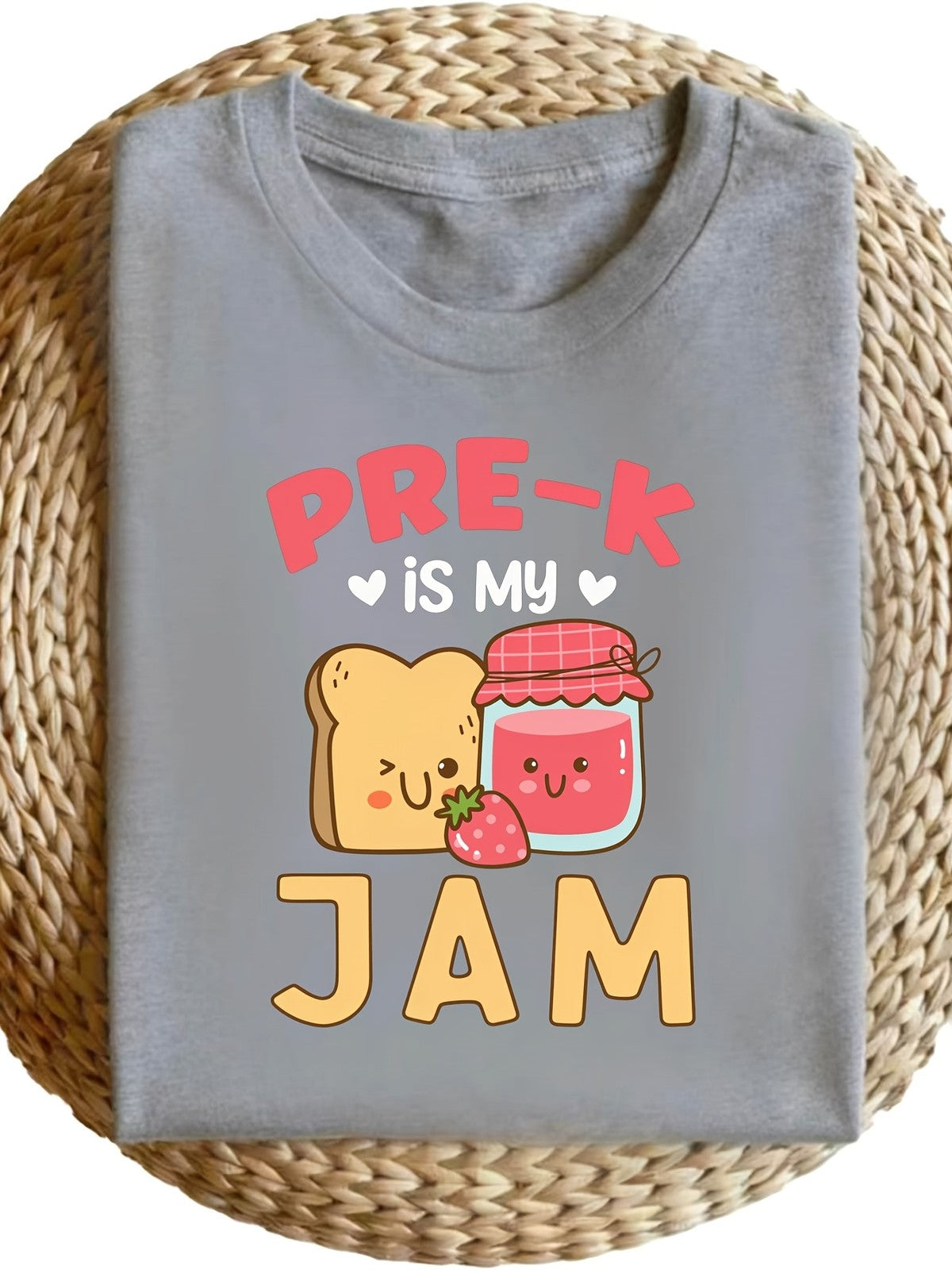 Pre K Is My Jam Funny Preschool Teacher Parent Toast Strawberry Retro Unisex Tee