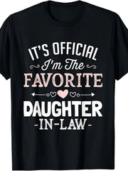 Official Favorite Daughter In Law Funny Family Matching Gift Christmas UnisexTee