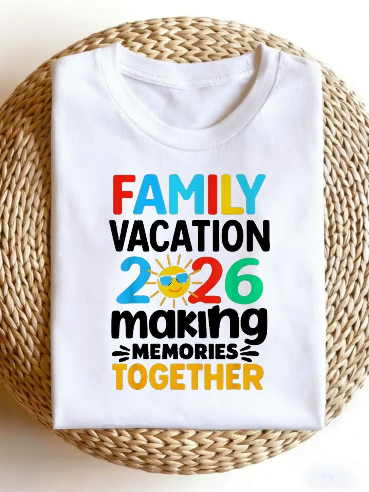 Family Vacation 2026 Travel Souvenir Fun Parent Child Birthday Gift Unisex Tee