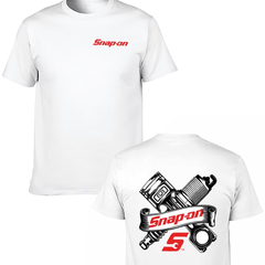 Snap-On T-Shirt with Engine Parts Graphic T-Shirt for Mechanics, Ideal for Daily