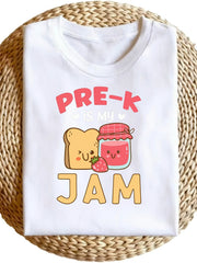 Pre K Is My Jam Funny Preschool Teacher Parent Toast Strawberry Retro Unisex Tee