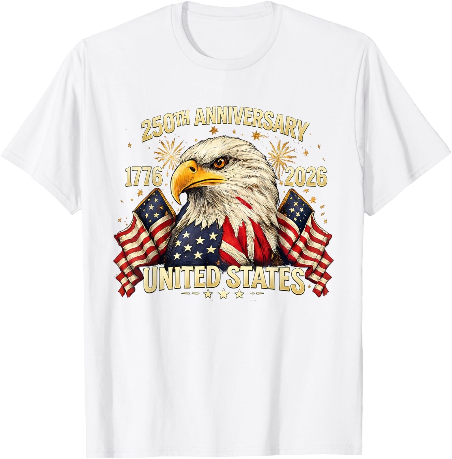 250 Years American Anniversary 1776-2026 USA Flag T-Shirt