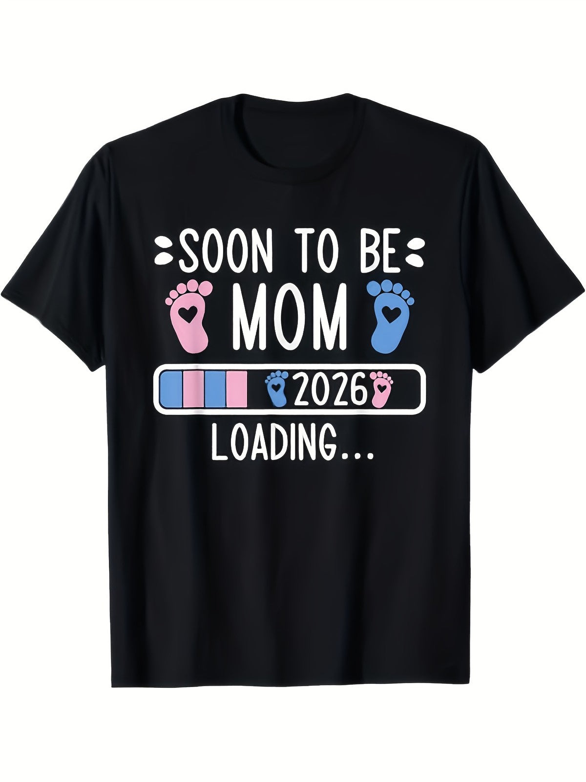 Soon To Be Mom 2026 Loading Pregnancy Announcement Baby Shower Gift Unisex Tee
