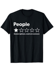 One Star People Absolute Nightmare Funny Humorous Review Graphic Unisex Tee