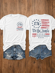 4th July Independence Day USA 250th Anniversary Soft Stretchy CrewNeck UnisexTee