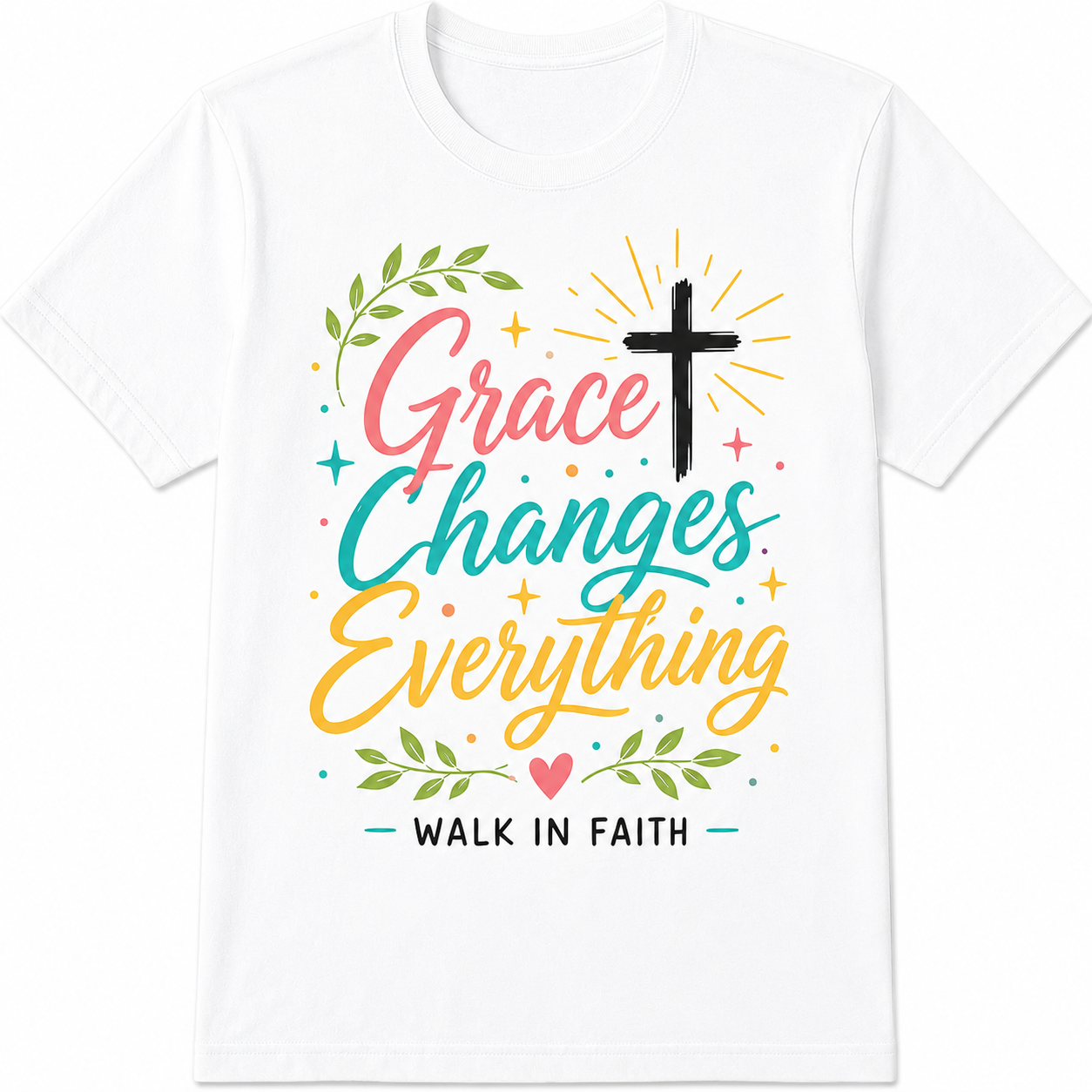 Grace Changes Everything Christian Faith Inspirational Religious Gift Unisex Tee